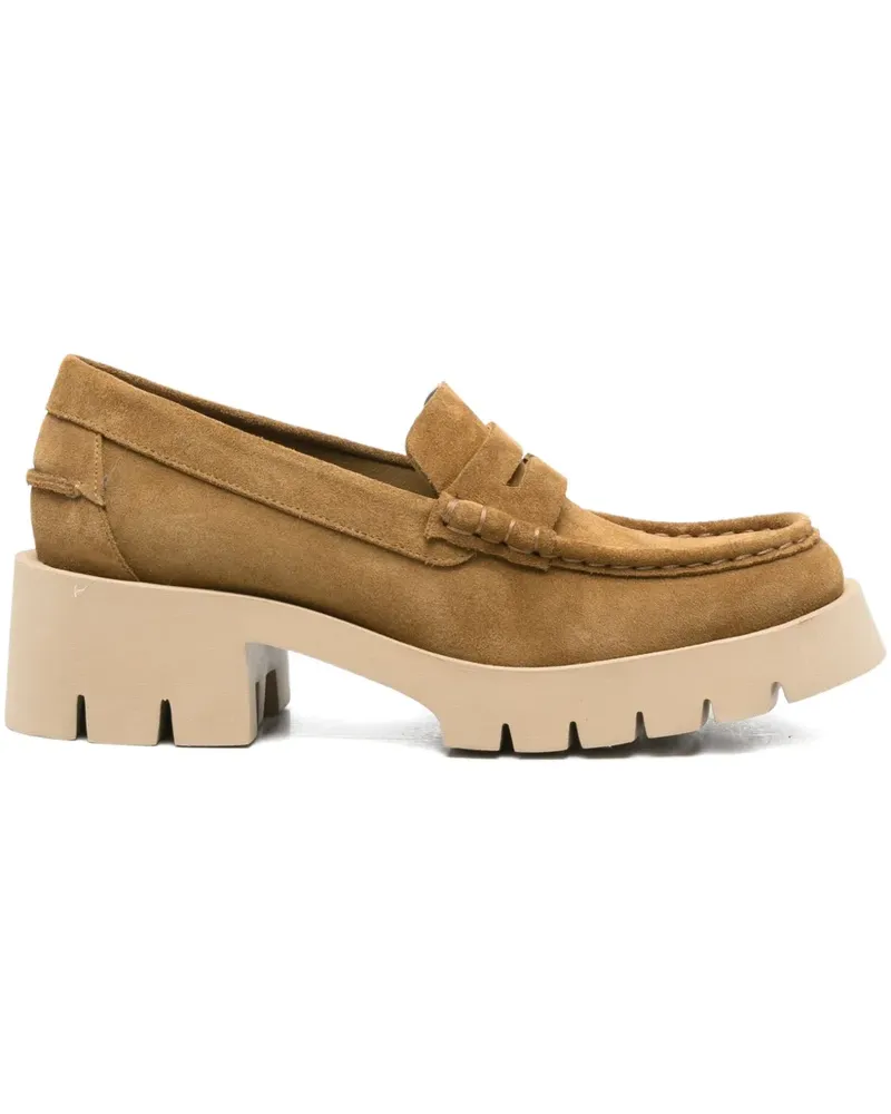 Pedro Garcia Penny-Loafer mit Absatz - Nude Nude