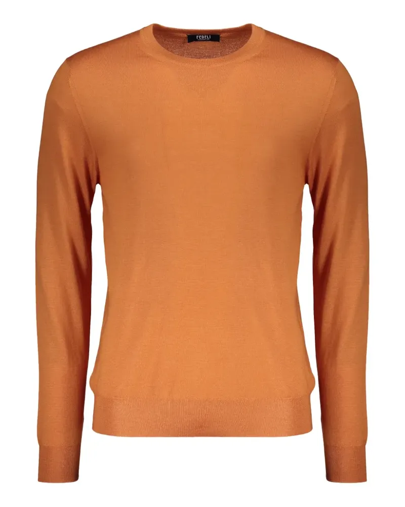 Fedeli Pullover mit rundem Ausschnitt - Orange Orange