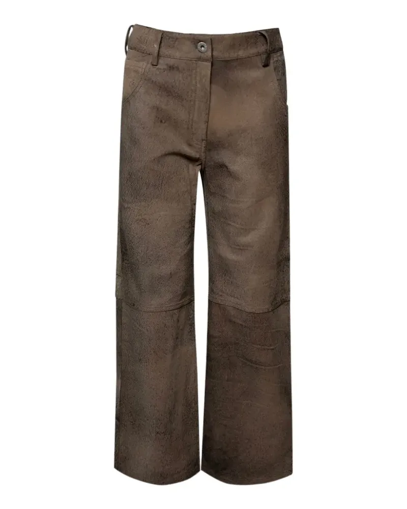 Interior textured panel trousers - Braun Braun