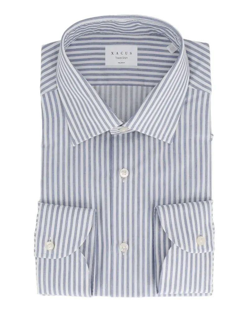 XACUS Gestreiftes Hemd - Blau Blau