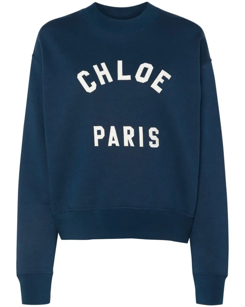 Chloé Sweatshirt mit Stehkragen - Blau Blau