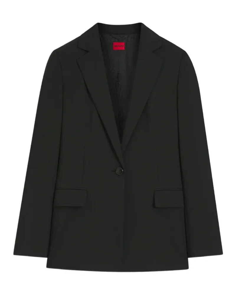HUGO BOSS single-breasted notched-lapels blazer - Schwarz Schwarz