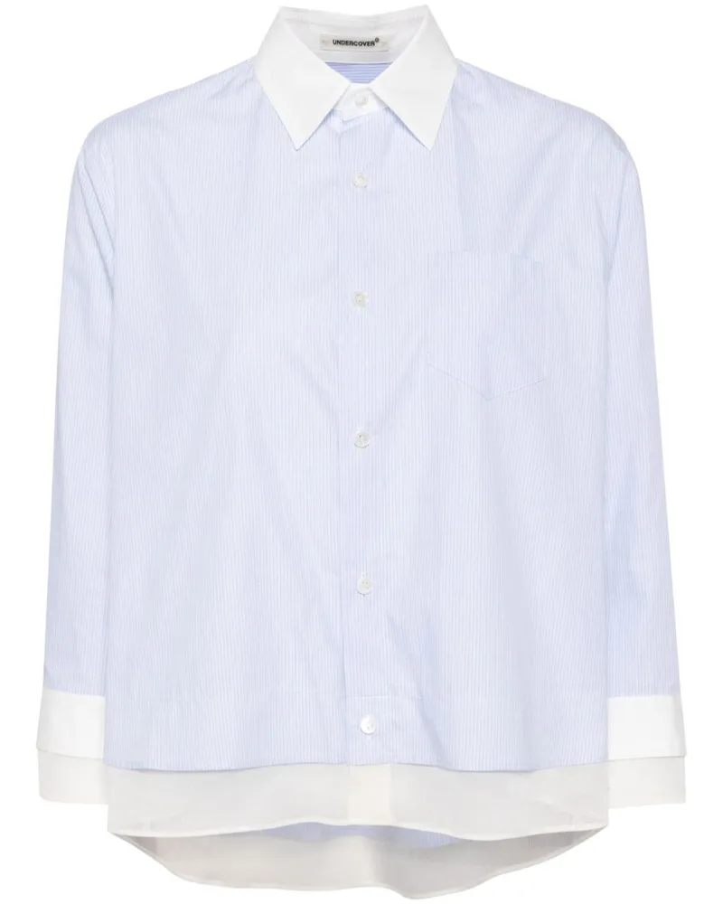 Undercover Gestreiftes Hemd - Blau Blau