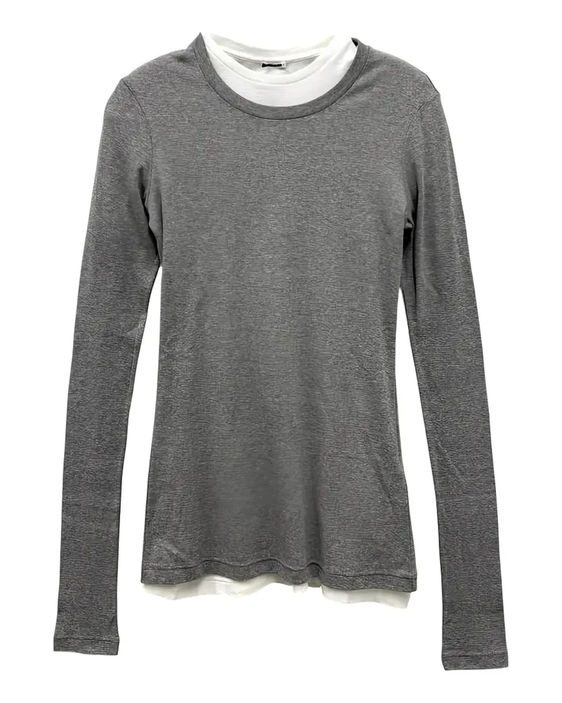 Jil Sander Langarmshirt im Layering-Look - Grau Grau