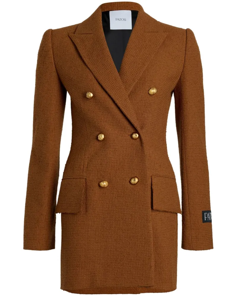 Patou Doppelreihiger Blazer - Braun Braun