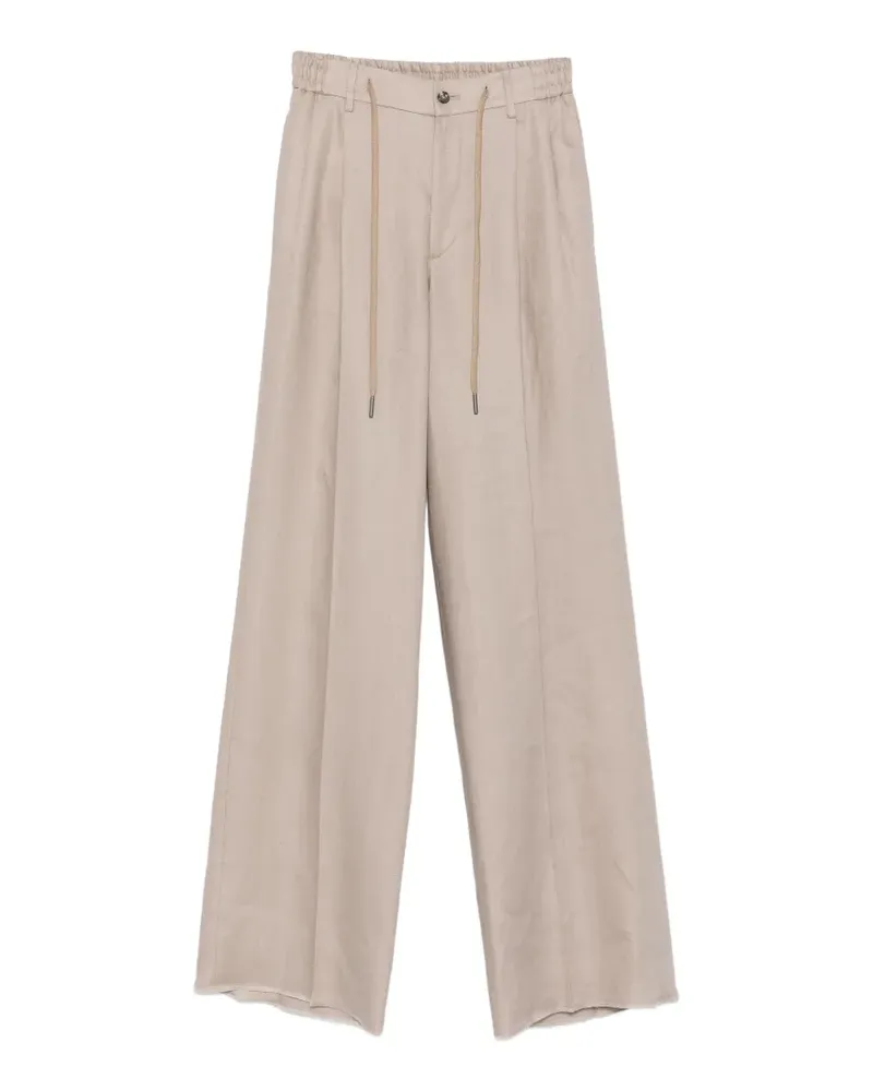 Tagliatore Bundfaltenhose mit Kordelzug - Nude Nude