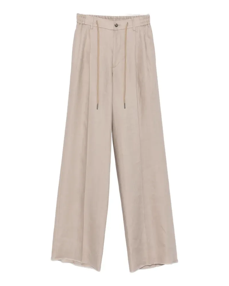 Tagliatore pleated drawstring trousers - Nude Nude