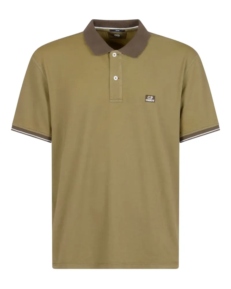 C.P. Company Poloshirt mit Kontrastkragen - Grün Grün