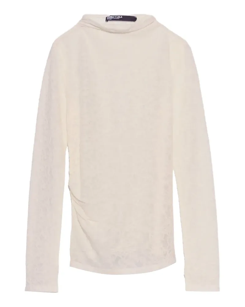 BIMBA Y LOLA T-Shirt aus Jacquard - Weiß Weiß