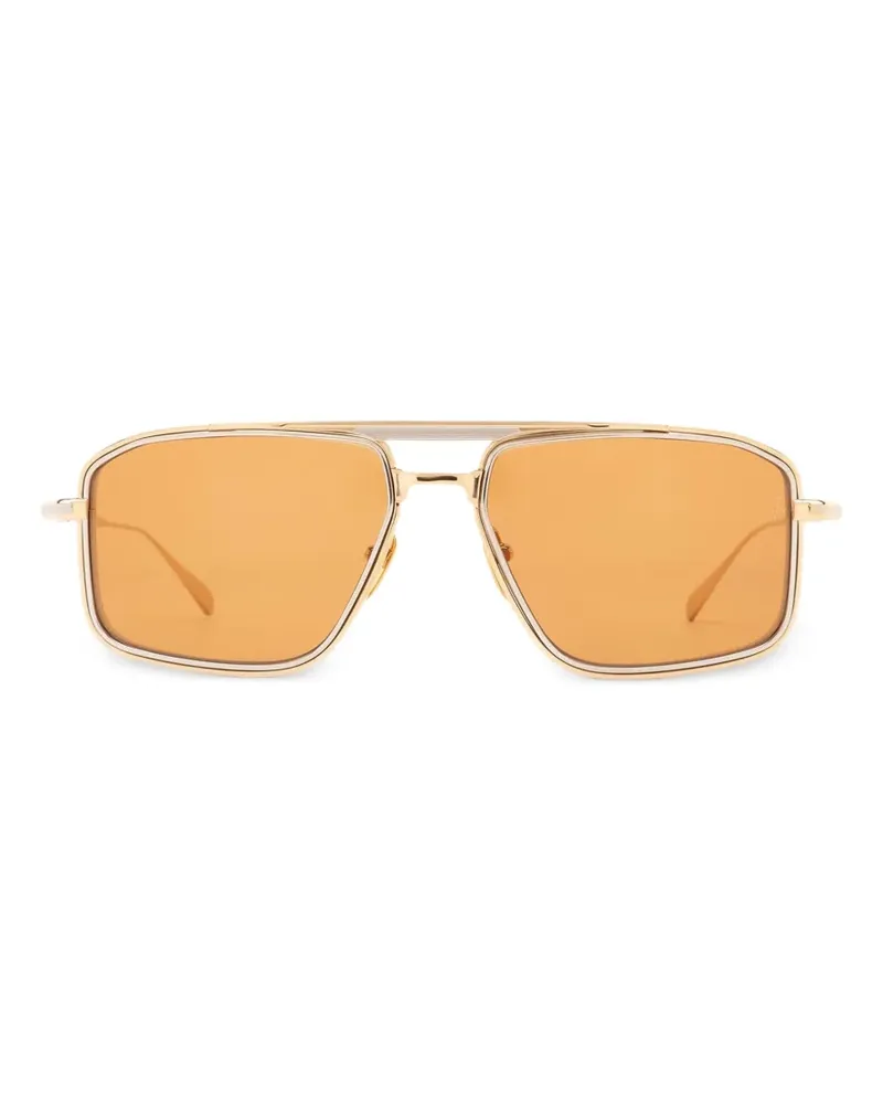 Jacques Marie Mage Earl Sonnenbrille mit geometrischem Gestell - Gold Gold