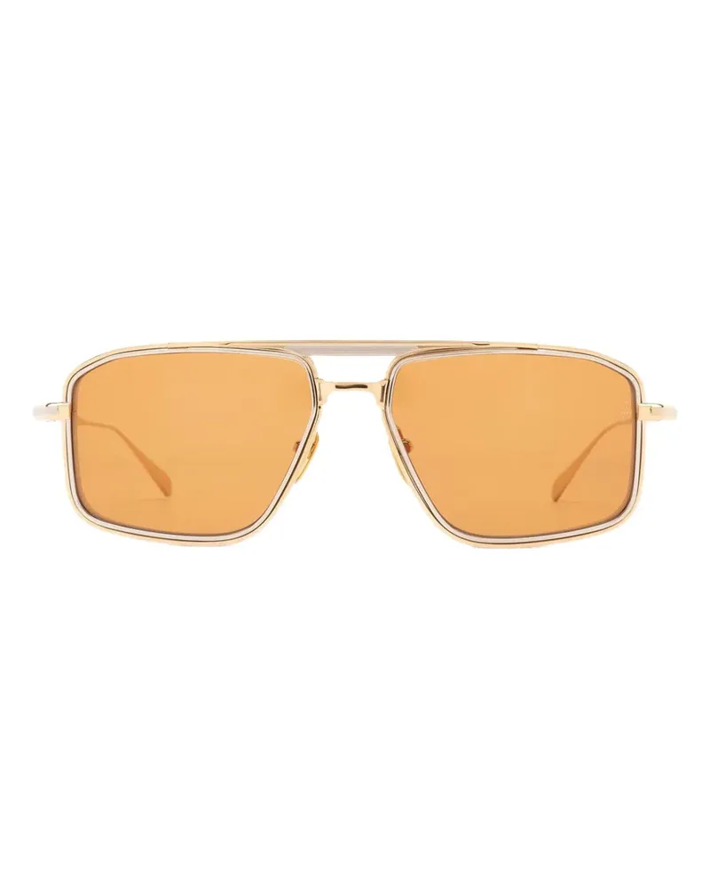 Jacques Marie Mage Earl Sonnenbrille mit geometrischem Gestell - Gold Gold