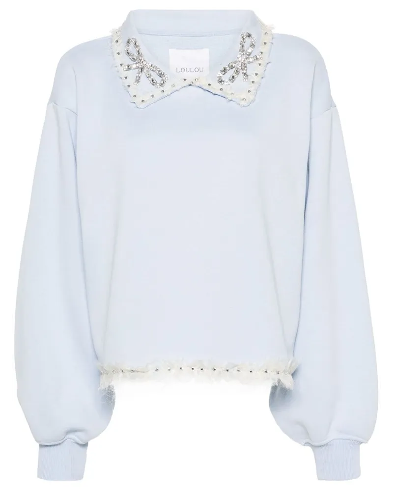 LOULOU Sweatshirt mit Oversized-Kragen - Blau Blau