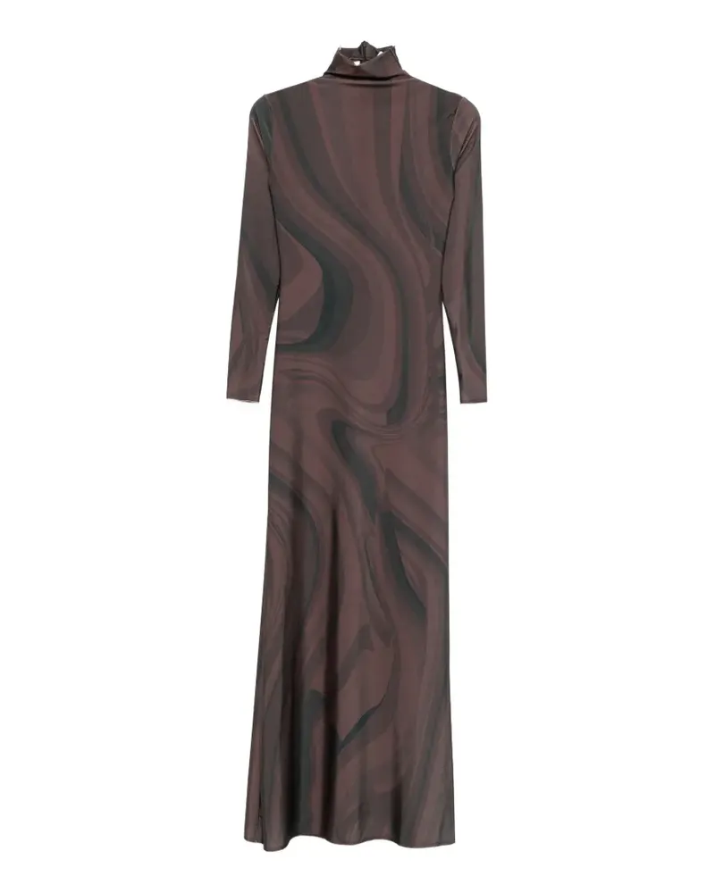 ATU Body Couture roll-neck print maxi dress - Braun Braun