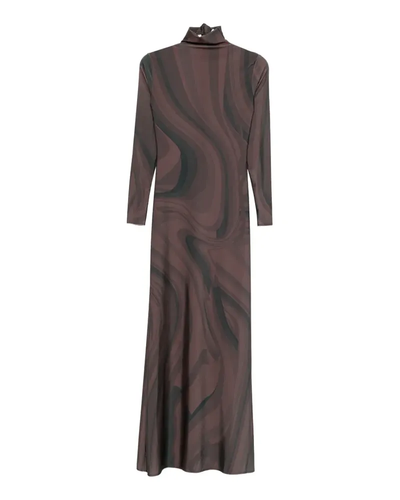 ATU Body Couture roll-neck print maxi dress - Braun Braun