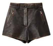 Leder-Shorts im Used-Look