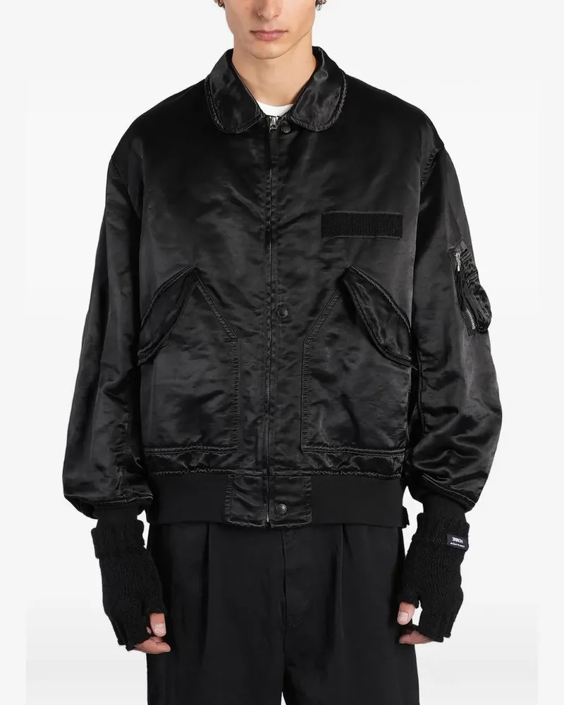 Comme des Garçons Jacke mit Kontrasteinsatz - Schwarz Schwarz