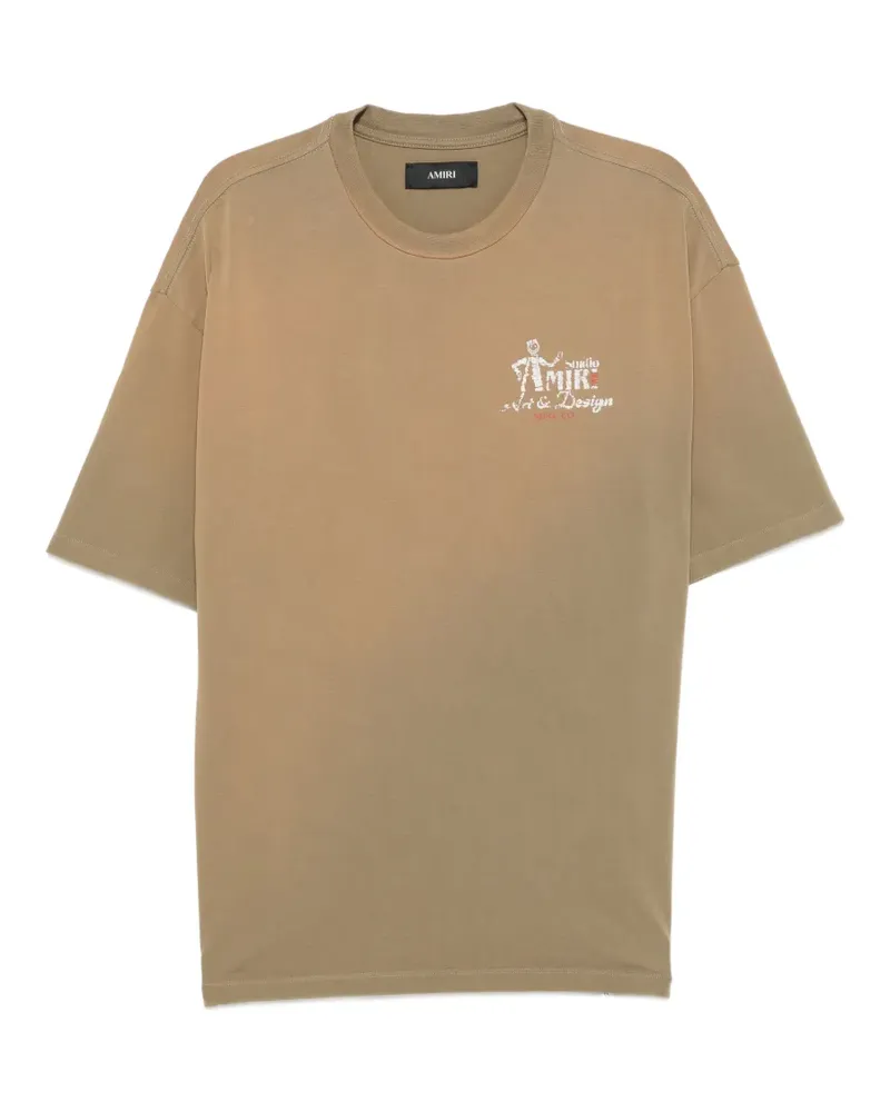 Amiri T-Shirt mit Logo-Print - Braun Braun