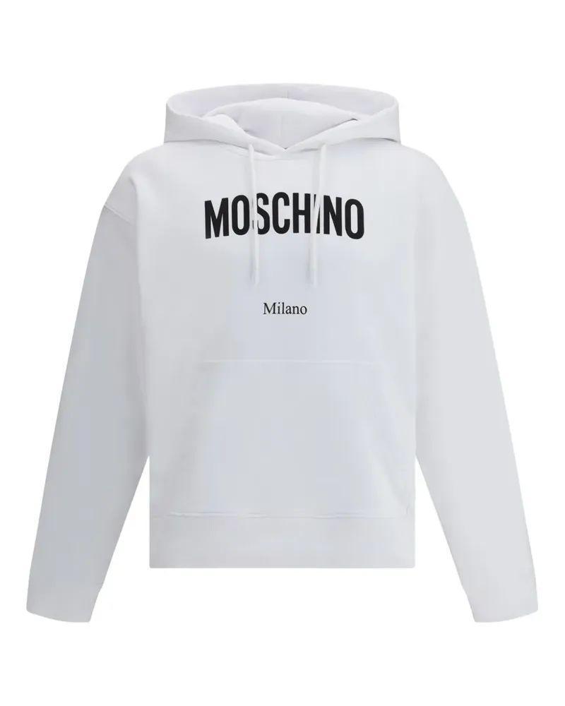 Moschino Hoodie mit Logo-Print - Weiß Weiß