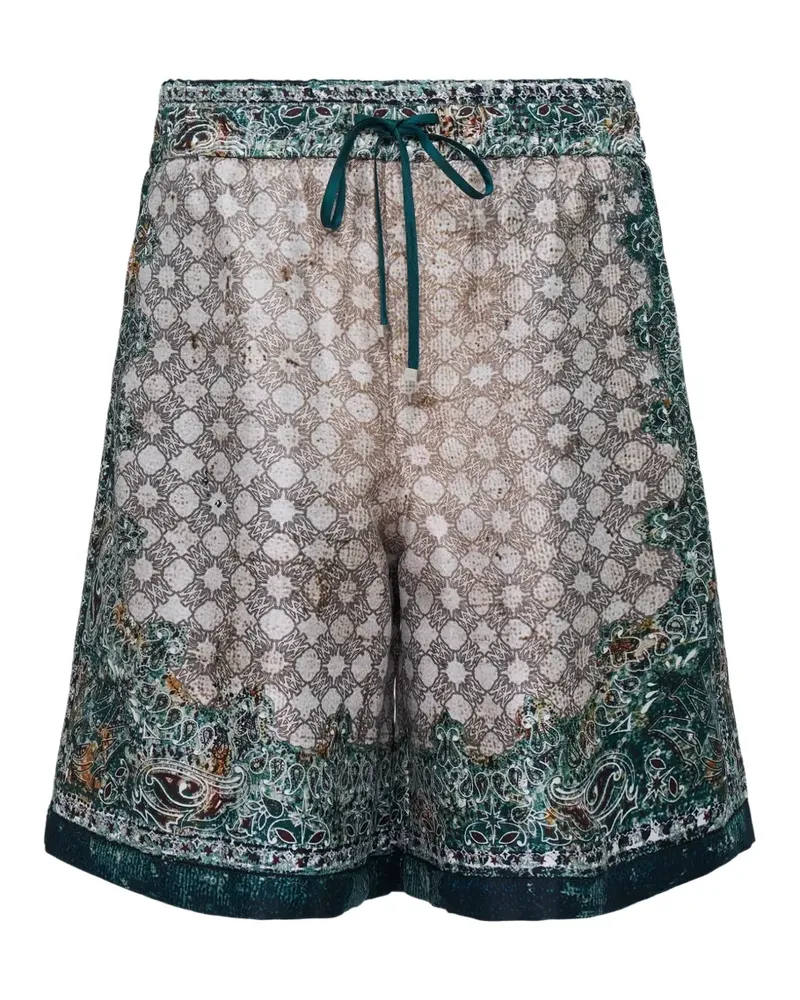 Amiri Bandana print shorts - Grün Grün