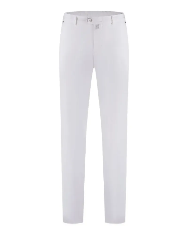 Kiton elasticated-waistband logo-patch trousers - Weiß Weiß