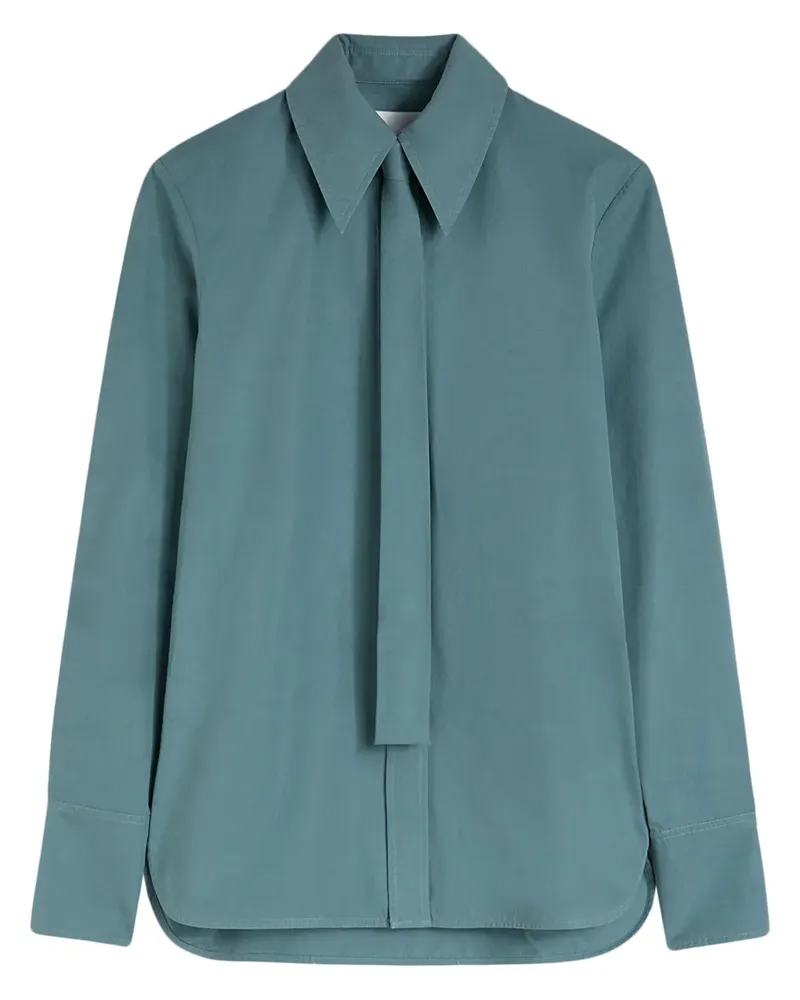 Jil Sander Hemd mit Bindedetail - Blau Blau