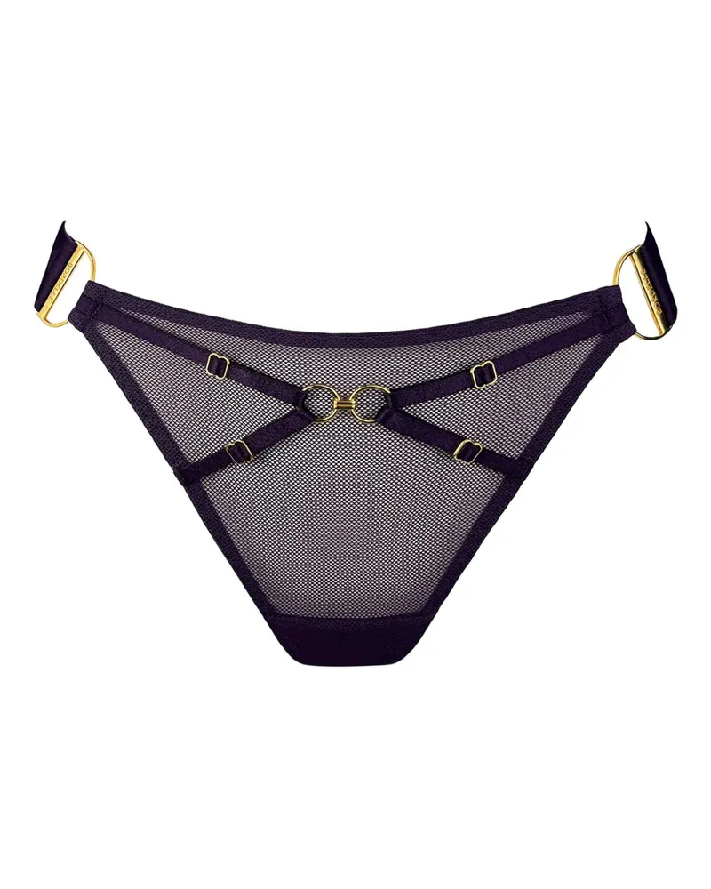 Bordelle Nara Tanga mit Riemen - Violett Violett