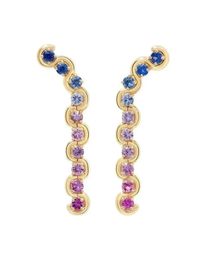 State Property 18kt Edessa Mist Minor Gelbgoldohrringe mit Saphir Gold