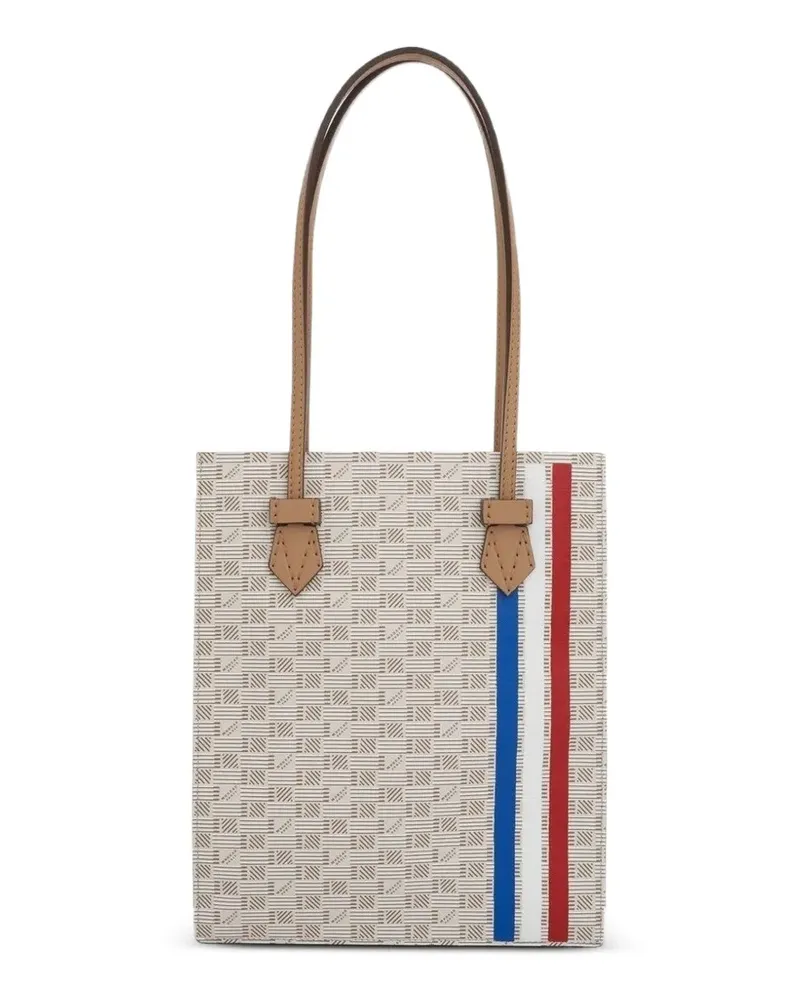Moreau Paris MM Cannes stripe-detail tote bag - Weiß Weiß