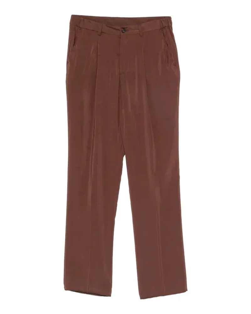 Hevò Torrecanne pleated trousers - Braun Braun