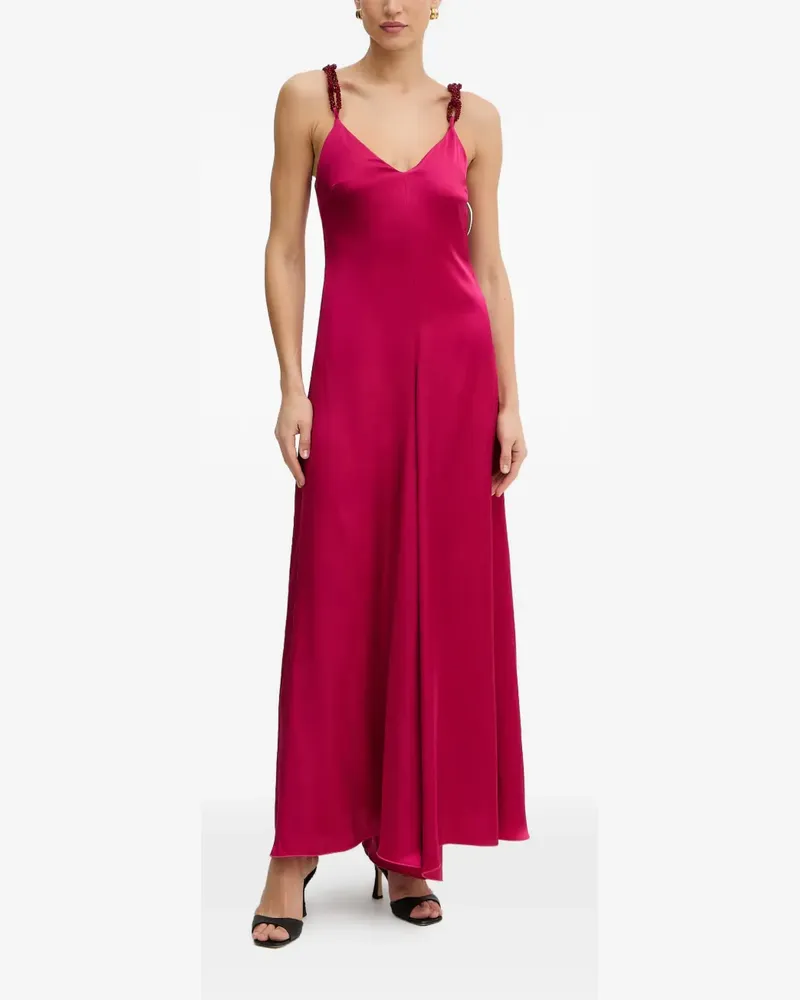 Simona Corsellini bead-embellished satin jumpsuit - Rosa Rosa