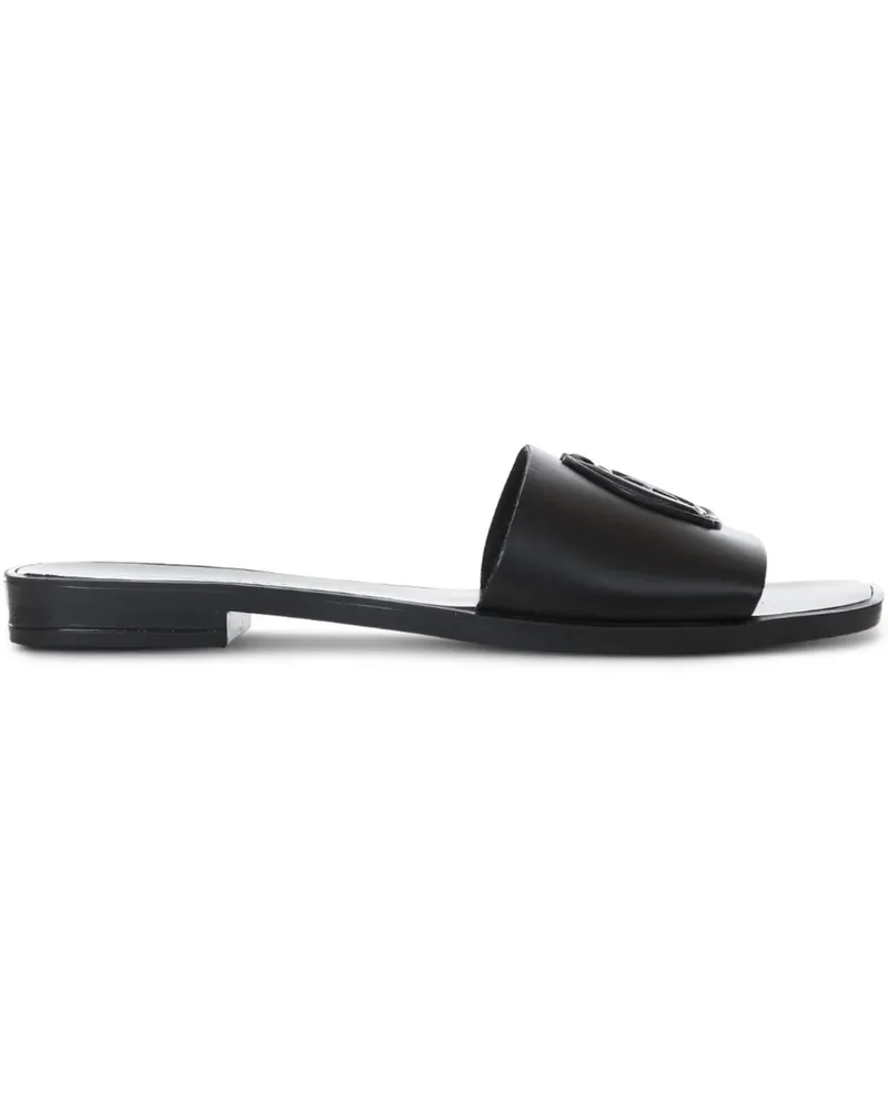 Just Cavalli Slipper aus Leder - Schwarz Schwarz