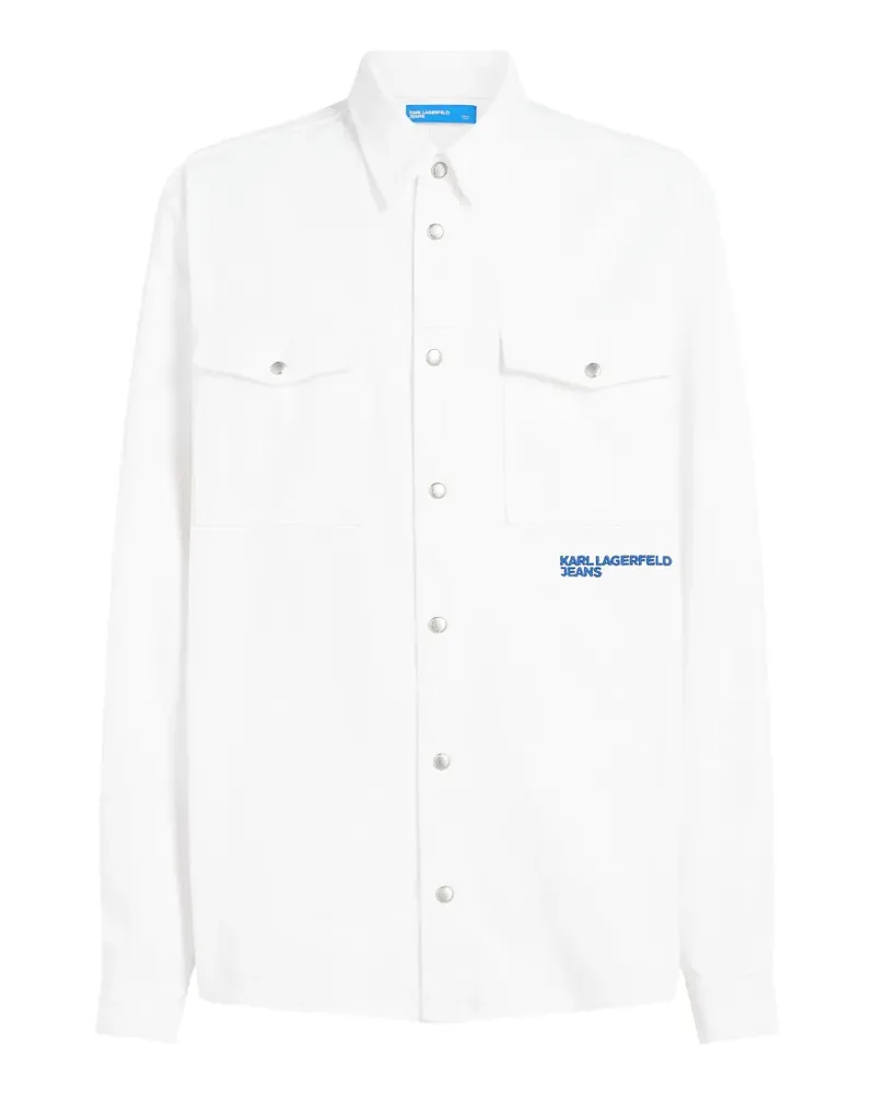 Karl Lagerfeld Hemd mit grafischem Print - Weiß Weiß