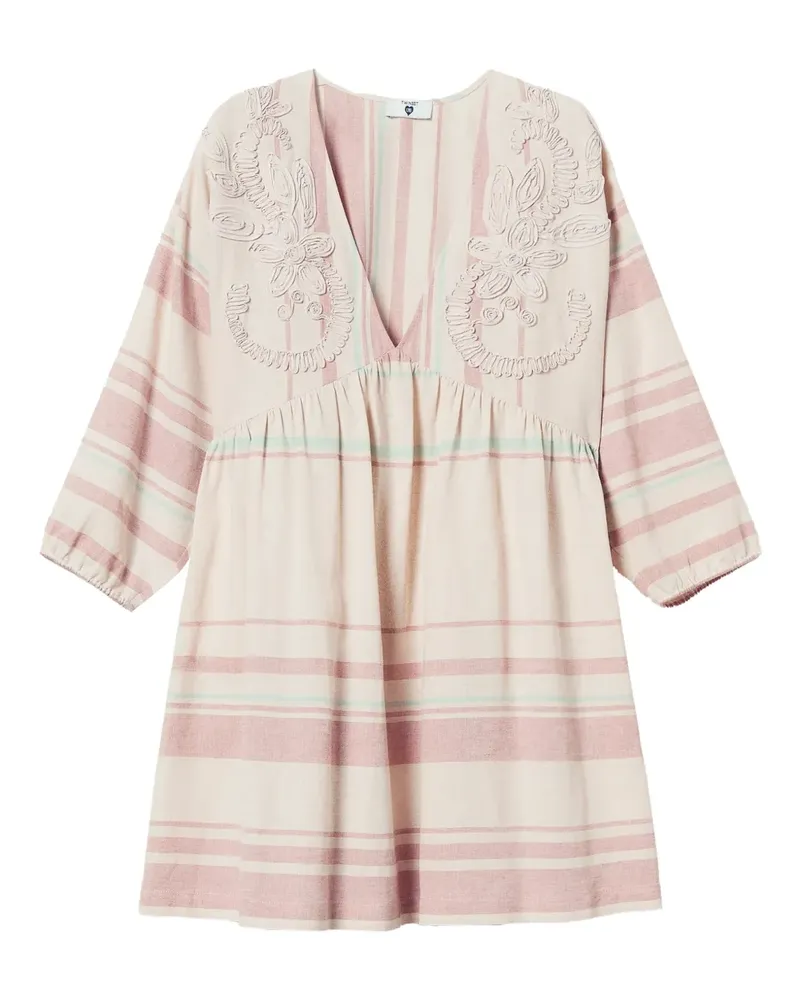 Twin-Set Gestreiftes Minikleid - Rosa Rosa
