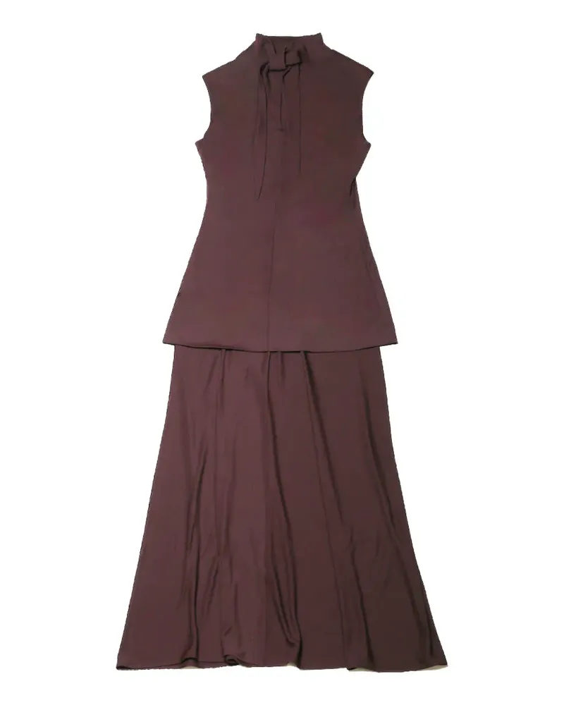 Jil Sander layered sleeveless maxi dress - Braun Braun