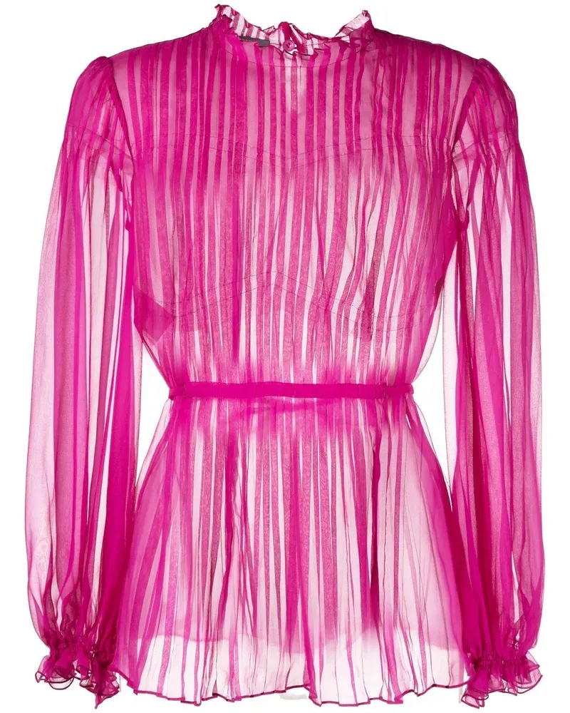 Alberta Ferretti Bluse mit Falten - Violett Violett