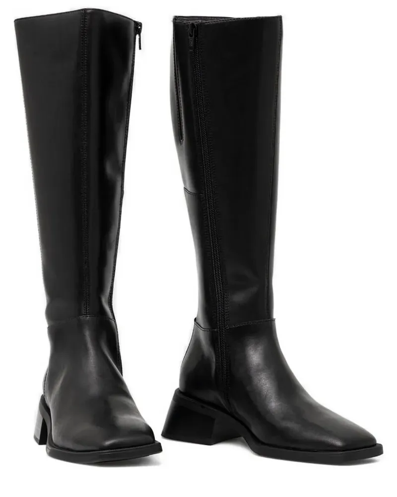 Vagabond Stiefel mit eckiger Kappe 47mm - Schwarz Schwarz