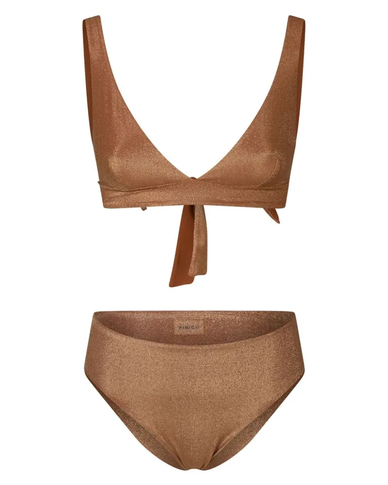 FISICO-Cristina Ferrari Bikini aus Lurex - Braun Braun