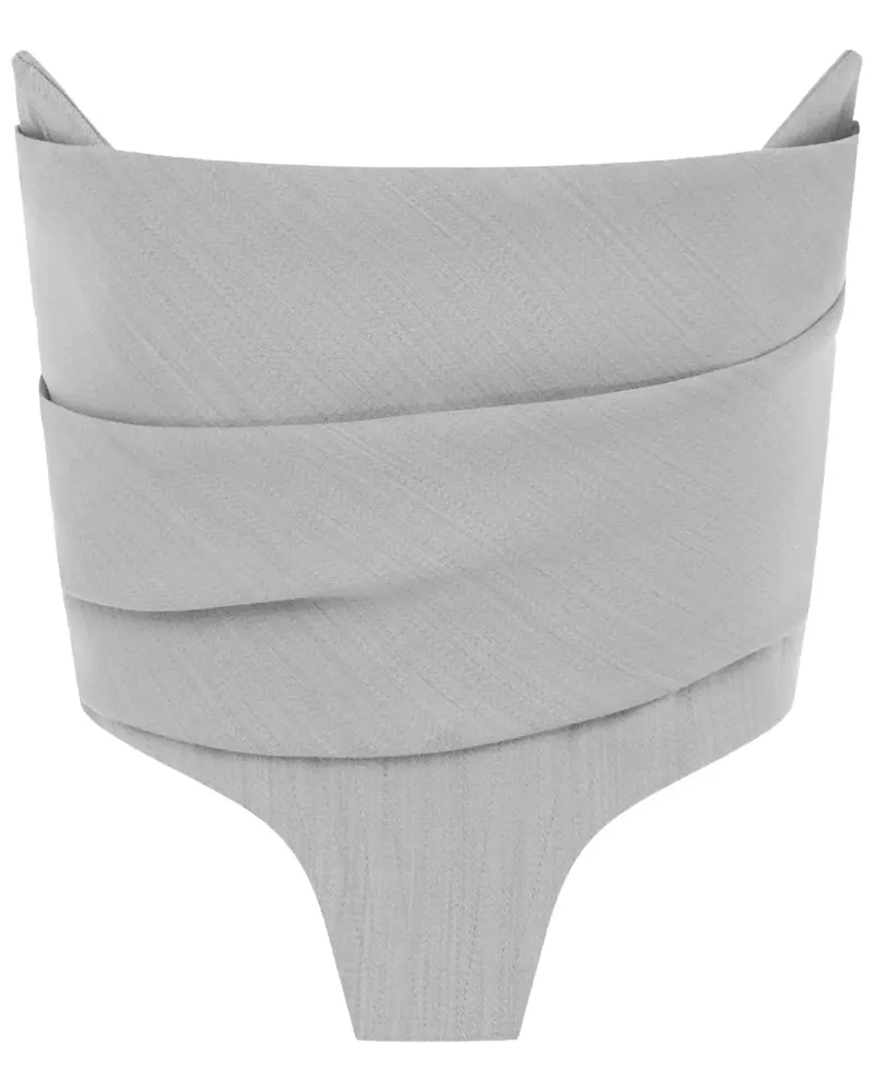 Alex Perry Schulterfreie Corsage - Grau Grau