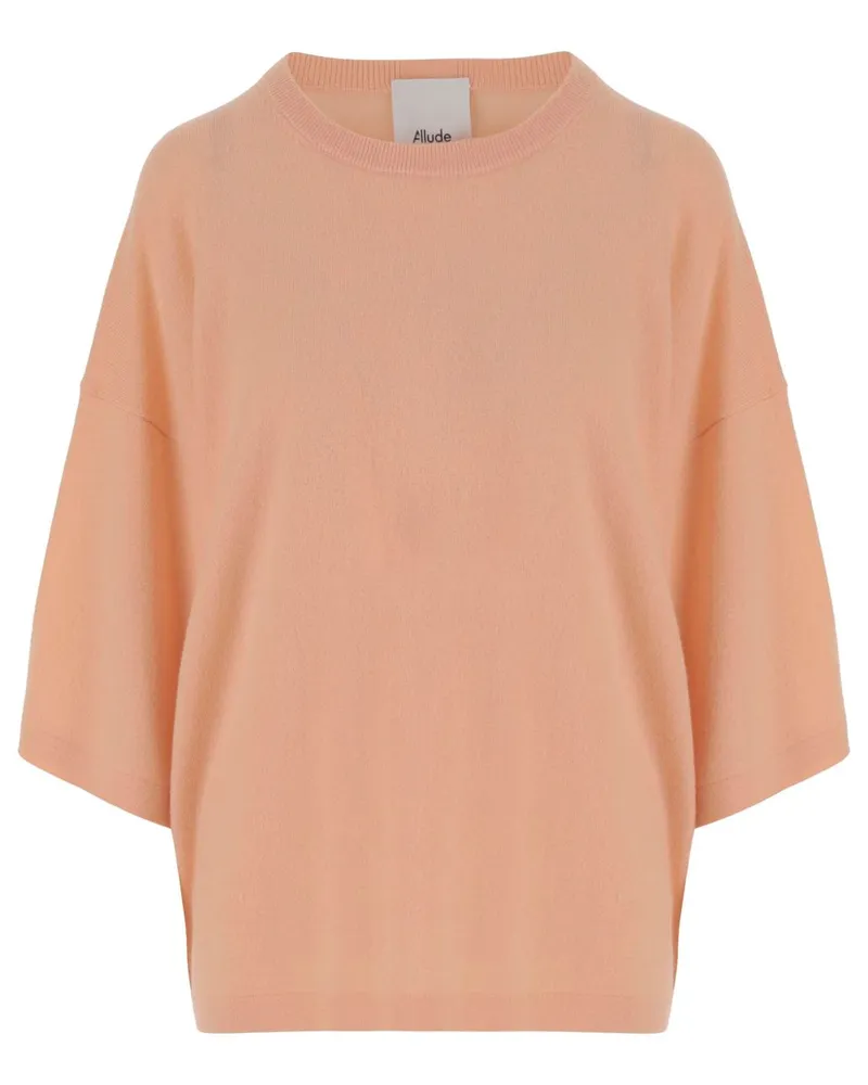 ALLUDE Pullover mit rundem Ausschnitt - Rosa Rosa