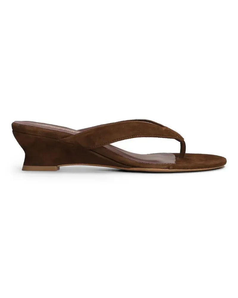 Bianca Di suede wedge-heel sandals - Braun Braun