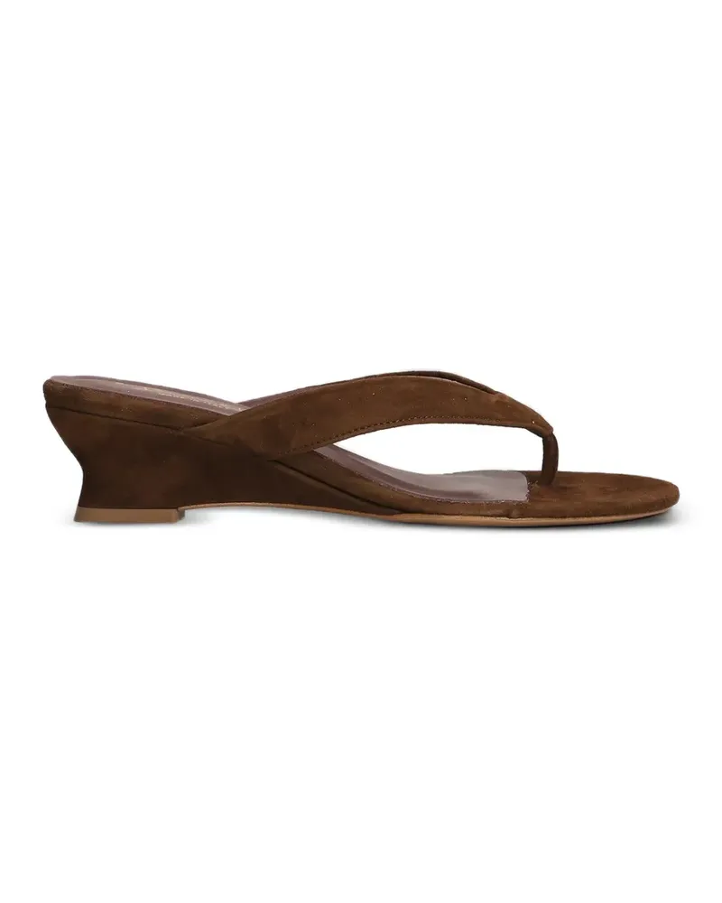 Bianca Di suede wedge-heel sandals - Braun Braun