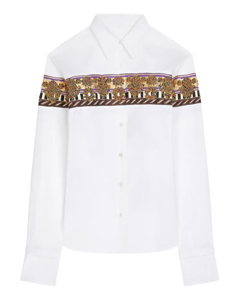 Dries van Noten Besticktes Hemd - Weiß Weiß