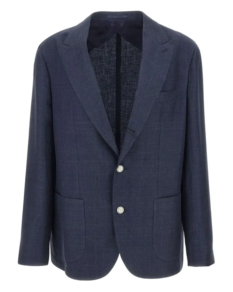 BARBA Sakko mit aufgesetzter Tasche - Blau Blau