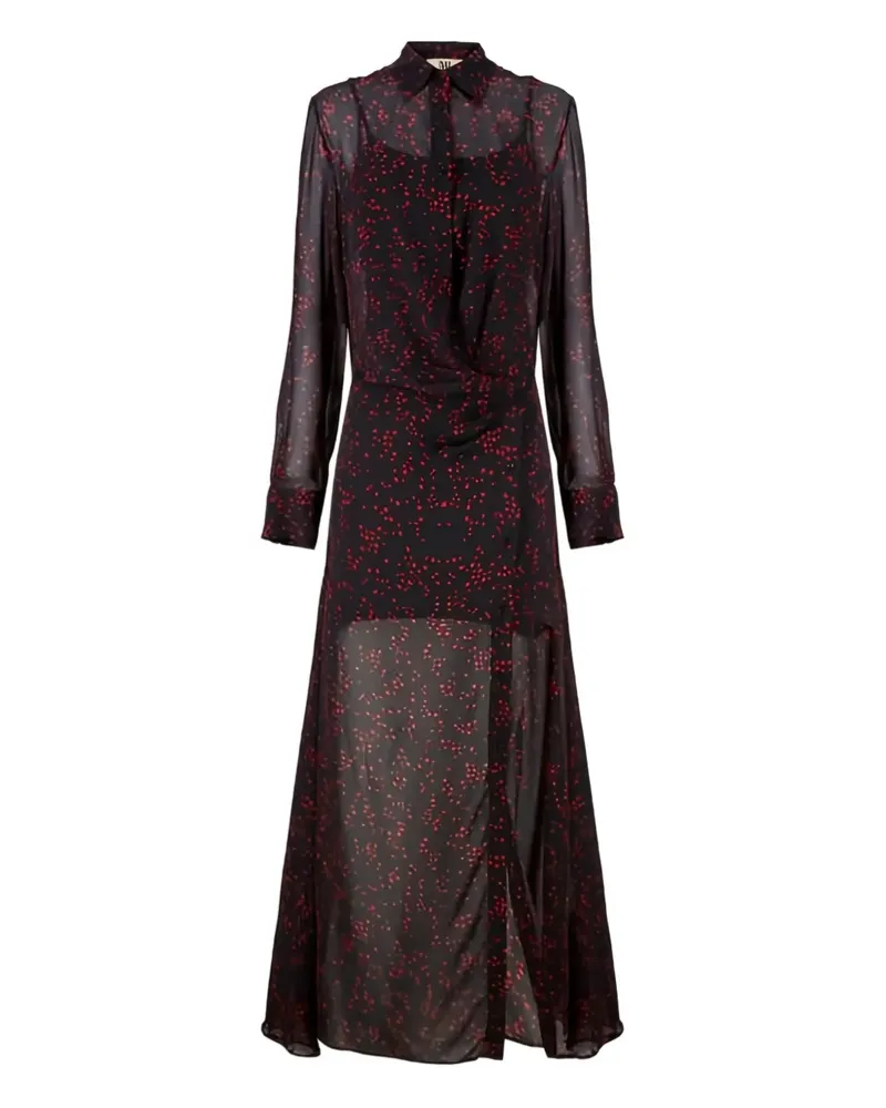 Aniye By long-sleeved maxi dress - Schwarz Schwarz
