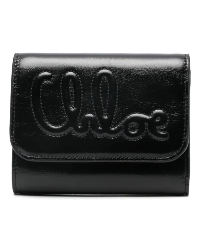 Chloé Kleines Trifold C  Portemonnaie - Schwarz Schwarz
