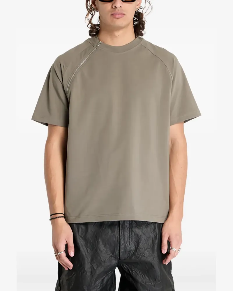Heliot Emil T-Shirt mit Reißverschlussdetail - Grün Grün