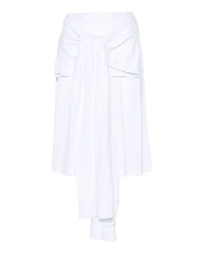 Totême wrap-waist pleated shorts - Weiß Weiß