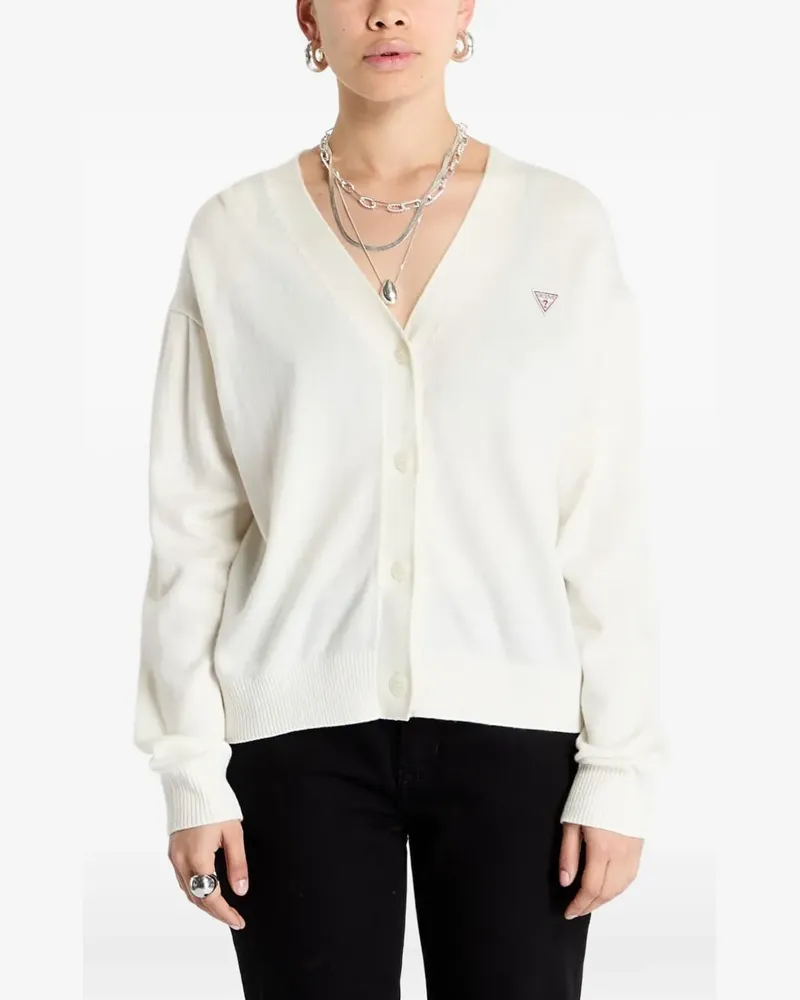 Guess Cardigan mit V-Ausschnitt - Weiß Weiß