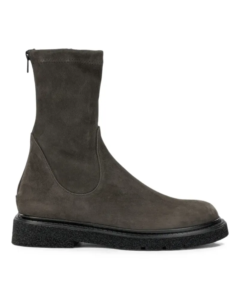 Guglielmo Rotta suede zip-up boots - Grau Grau