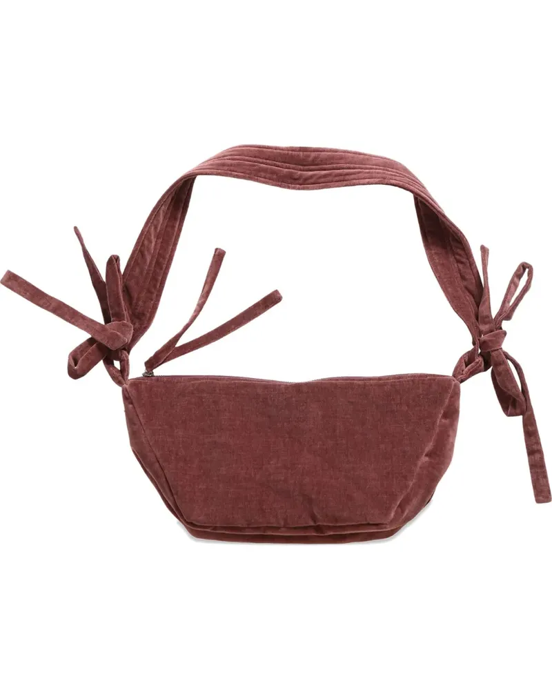 Casey Casey quilted tie-detail satchel - Rot Rot